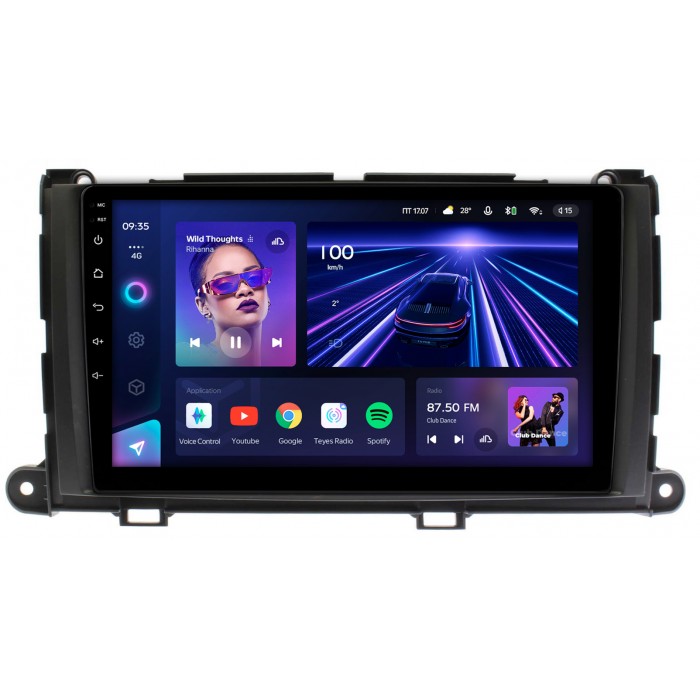 Штатная магнитола Toyota Sienna III 2010-2014 Teyes CC3 360 9 дюймов 6/128 RM-9-202 на Android 10 (4G-SIM, DSP, QLed)
