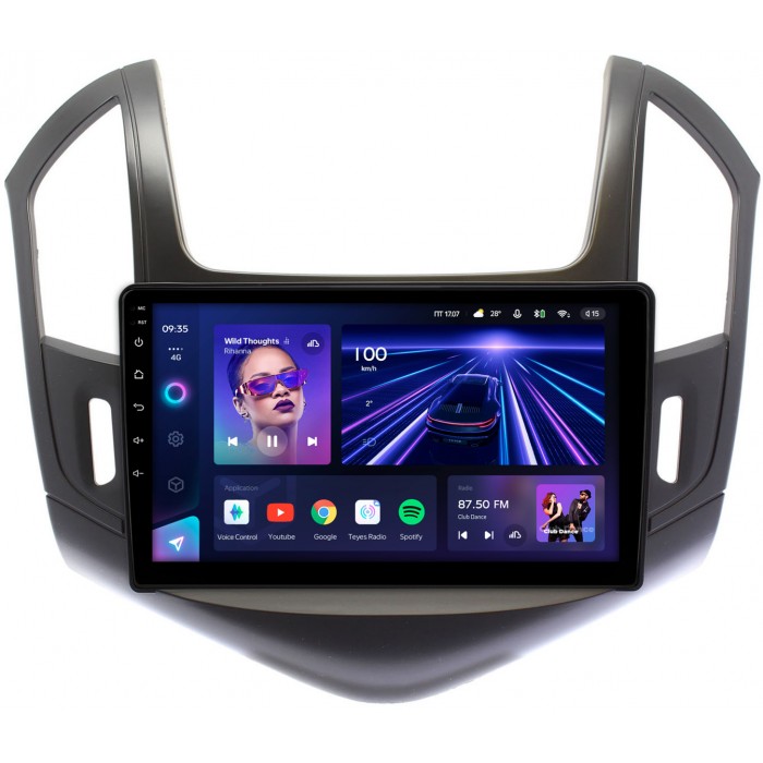 Штатная магнитола Chevrolet Cruze (2012-2016) (черная) Teyes CC3 360 9 дюймов 6/128 RM-9-240 на Android 10 (4G-SIM, DSP, QLed)