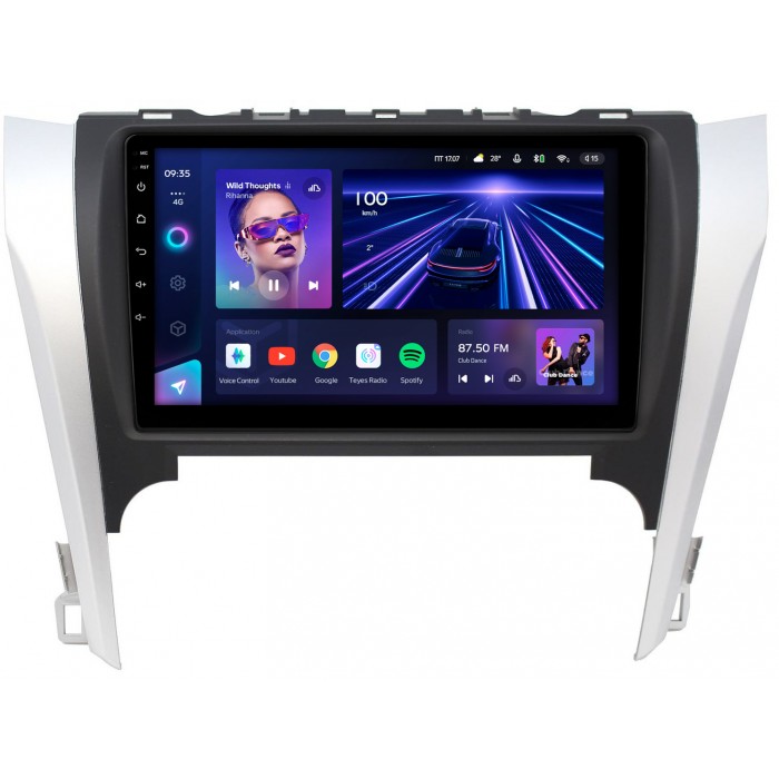 Штатная магнитола Toyota Camry XV50 (2011-2014) (9 дюймов) Teyes CC3 360 9 дюймов 6/128 RM-9-3103 на Android 10 (4G-SIM, DSP, QLed)
