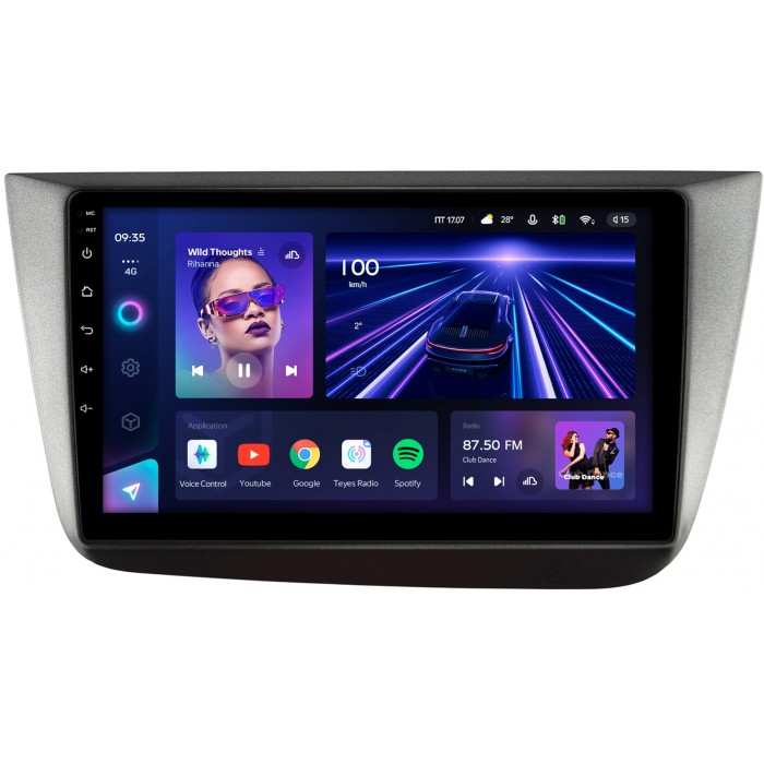 Штатная магнитола Seat Altea (2004-2015) Teyes CC3 360 9 дюймов 6/128 RM-9-582 на Android 10 (4G-SIM, DSP, QLed)