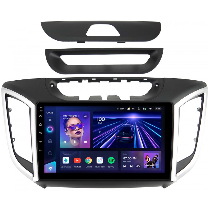 Штатная магнитола Hyundai Creta (2016-2021) Teyes CC3 360 9 дюймов 6/128 RM-9-949 на Android 10 (4G-SIM, DSP, QLed)