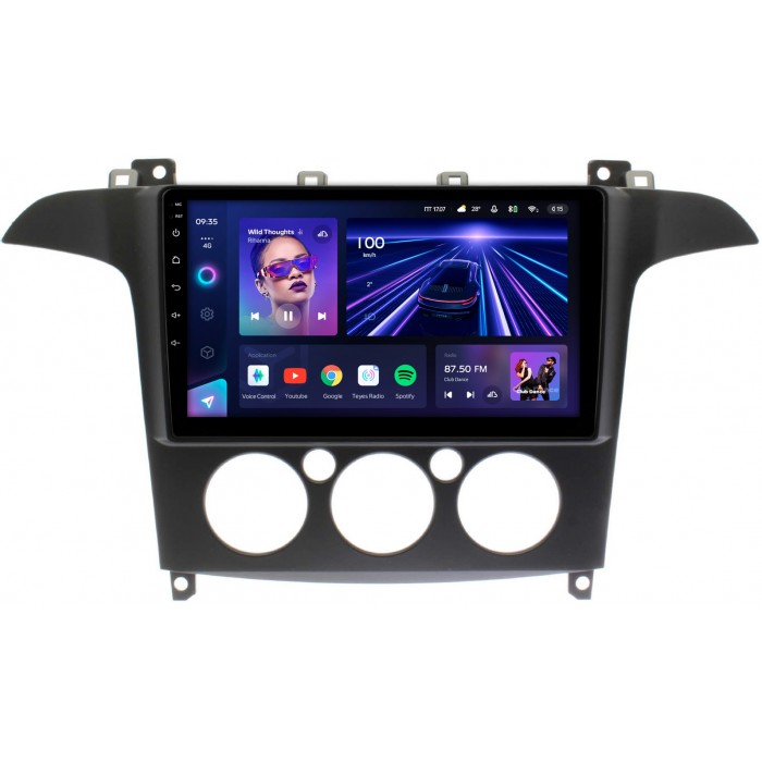 Штатная магнитола Ford S-MAX 2006-2015 (с кондиционером) Teyes CC3 360 9 дюймов 6/128 RM-9-FR098N на Android 10 (4G-SIM, DSP, QLed)