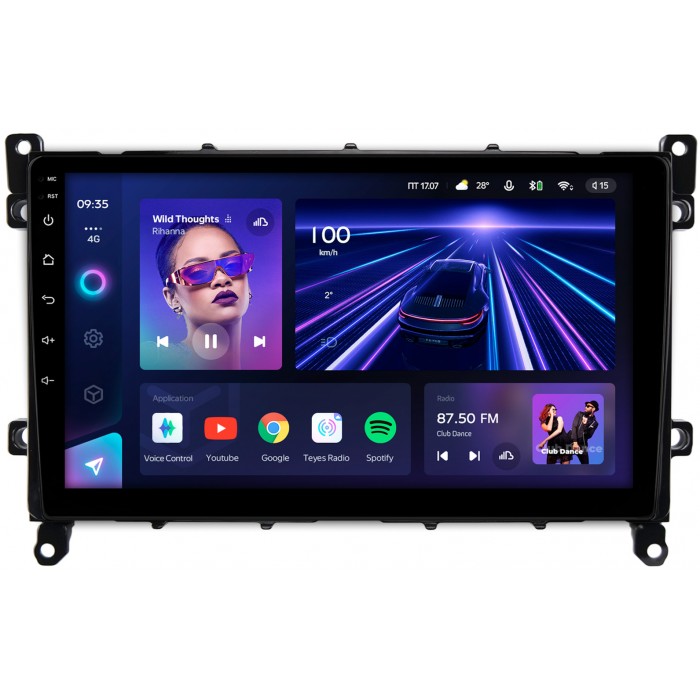 Штатная магнитола Toyota Prius IV (XW50) 2018-2022 рестайлинг Teyes CC3 360 9 дюймов 6/128 RM-9-TO380N на Android 10 (4G-SIM, DSP, QLed)