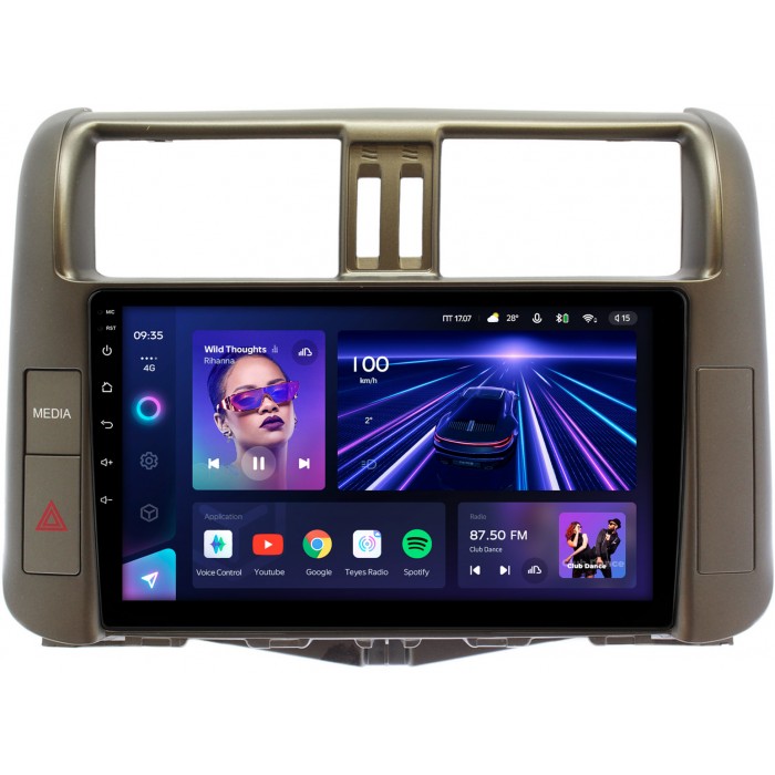 Штатная магнитола Toyota LC Prado 150 2009-2013 (для авто с круговым обзором) Teyes CC3 360 9 дюймов 6/128 RM-9005-1 на Android 10 (4G-SIM, DSP, QLed)