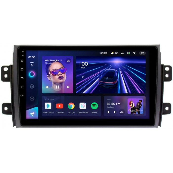 Штатная магнитола Suzuki SX4 I 2006-2014 Teyes CC3 360 9 дюймов 6/128 RM-9035 на Android 10 (4G-SIM, DSP, QLed)