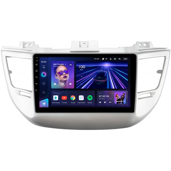 Штатная магнитола Hyundai Tucson III 2015-2018 Teyes CC3 360 9 дюймов 6/128 RM-9041 на Android 10 (4G-SIM, DSP, QLed) для авто без камеры