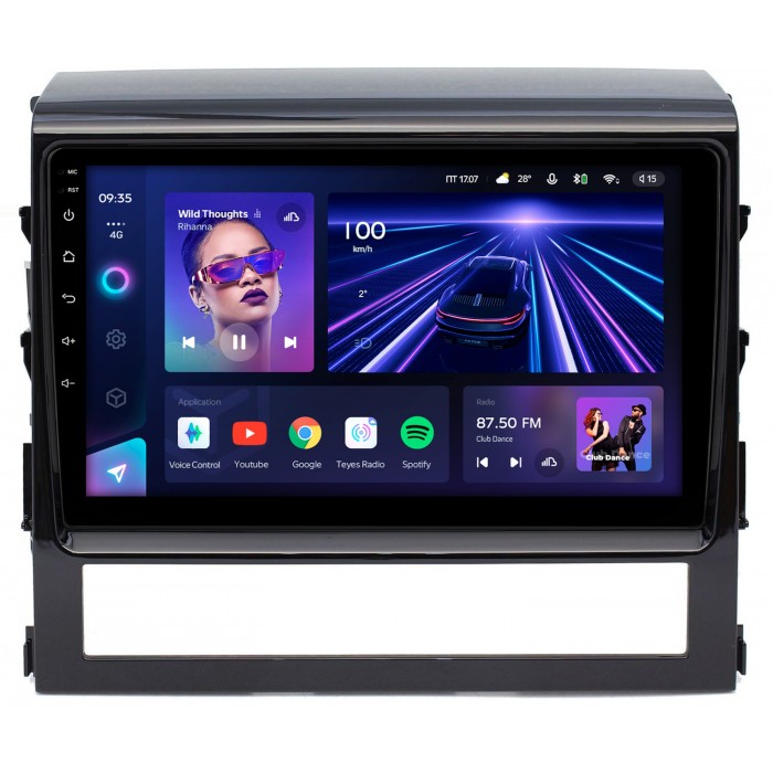 Штатная магнитола Toyota Land Cruiser 200 2015-2021 Teyes CC3 360 9 дюймов 6/128 RM-9047 на Android 10 (4G-SIM, DSP, QLed)