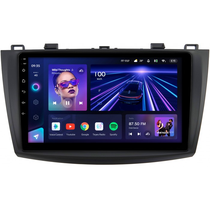 Штатная магнитола Mazda 3 (BL), Axela 2 (2009-2013) Teyes CC3 360 9 дюймов 6/128 RM-9050 на Android 10 (4G-SIM, DSP, QLed)