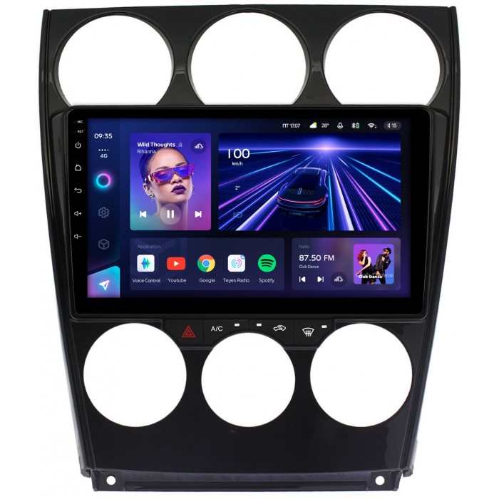 Штатная магнитола Mazda 6 (GG), Atenza (2002-2008) Teyes CC3 360 9 дюймов 6/128 RM-9160 на Android 10 (4G-SIM, DSP, QLed)