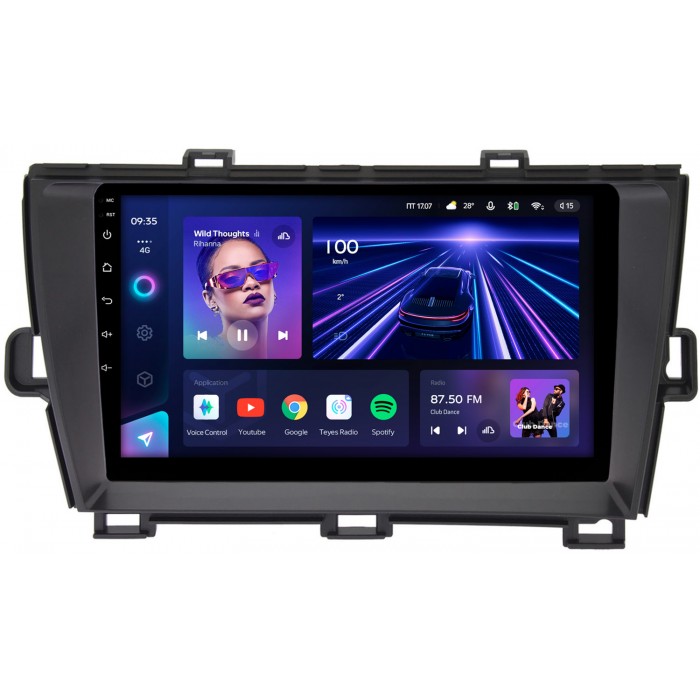 Штатная магнитола Toyota Prius III (XW30) 2009-2015 (левый руль) Teyes CC3 360 9 дюймов 6/128 RM-9210 на Android 10 (4G-SIM, DSP, QLed)