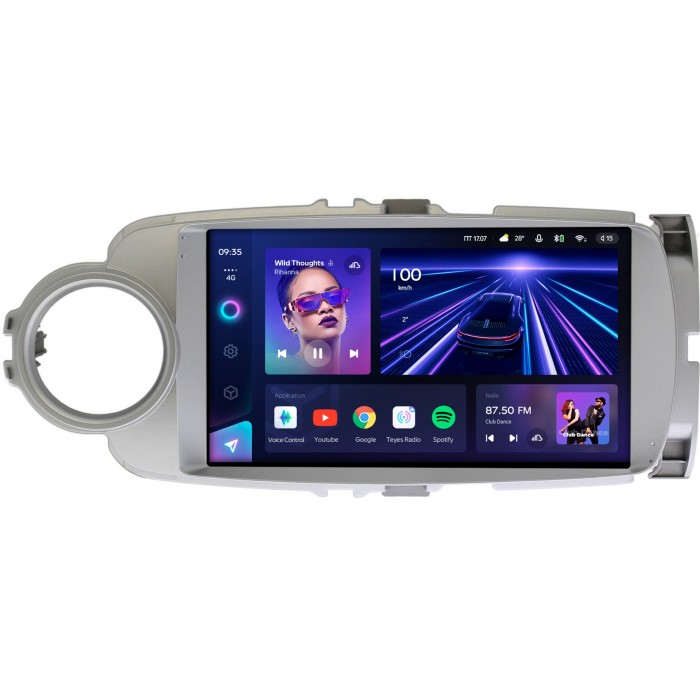 Штатная магнитола Toyota Yaris III (XP130), Vitz III (XP130) 2010-2018 Teyes CC3 360 9 дюймов 6/128 RM-9245 на Android 10 (4G-SIM, DSP, QLed)
