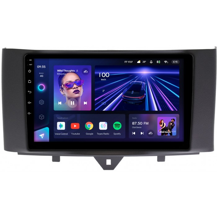 Штатная магнитола Smart Fortwo 2 (2011-2015) Teyes CC3 360 9 дюймов 6/128 RM-9251 на Android 10 (4G-SIM, DSP, QLed)