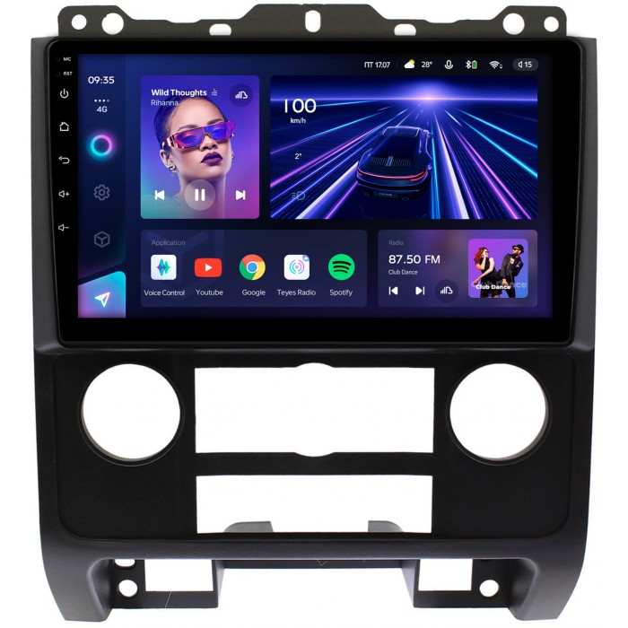 Штатная магнитола Ford Escape 2 (2007-2012) (черная) Teyes CC3 360 9 дюймов 6/128 RM-9279 на Android 10 (4G-SIM, DSP, QLed)
