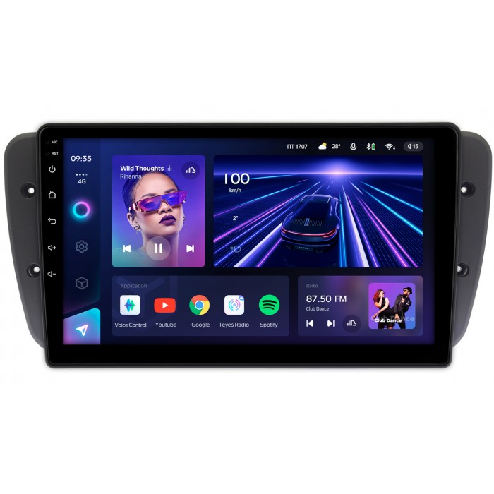 Штатная магнитола Seat Ibiza IV 2008-2017 Teyes CC3 360 9 дюймов 6/128 RM-9308 на Android 10 (4G-SIM, DSP, QLed)
