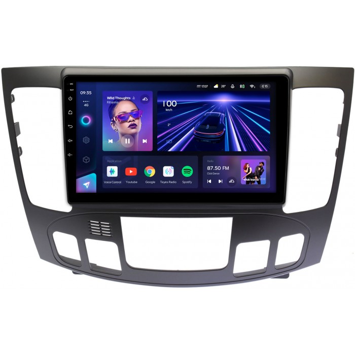 Штатная магнитола Hyundai Sonata V (NF) 2008-2010 (авто с климат контролем) Teyes CC3 360 9 дюймов 6/128 RM-9336 на Android 10 (4G-SIM, DSP, QLed)