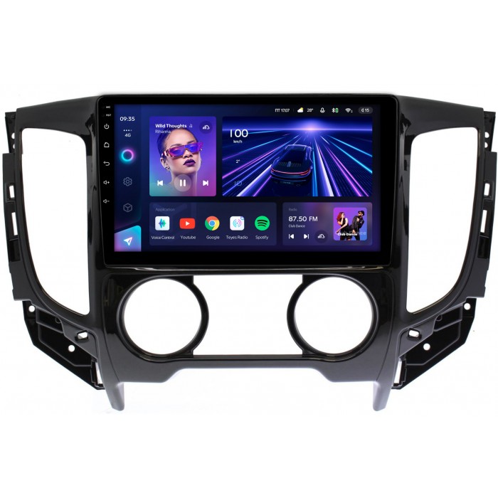 Штатная магнитола Mitsubishi L200 V 2015-2019 с кондиционером (глянец) Teyes CC3 360 9 дюймов 6/128 RM-9339 на Android 10 (4G-SIM, DSP, QLed)