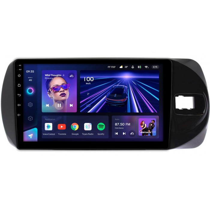 Штатная магнитола Toyota Vitz III (XP130) 2014-2019 (Тип 1) Teyes CC3 360 9 дюймов 6/128 RM-9374 на Android 10 (4G-SIM, DSP, QLed)