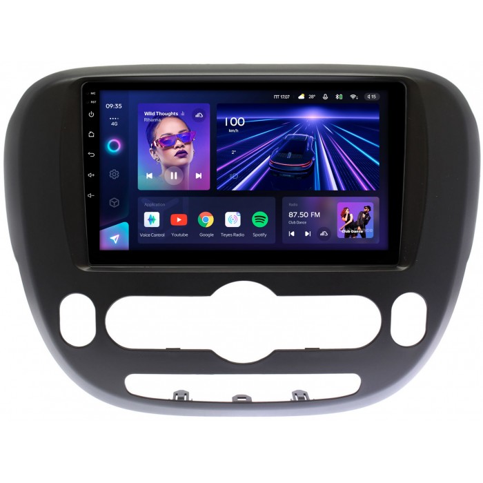 Штатная магнитола Kia Soul II 2013-2019 (с климат-контролем) Teyes CC3 360 9 дюймов 6/128 RM-9390 на Android 10 (4G-SIM, DSP, QLed)