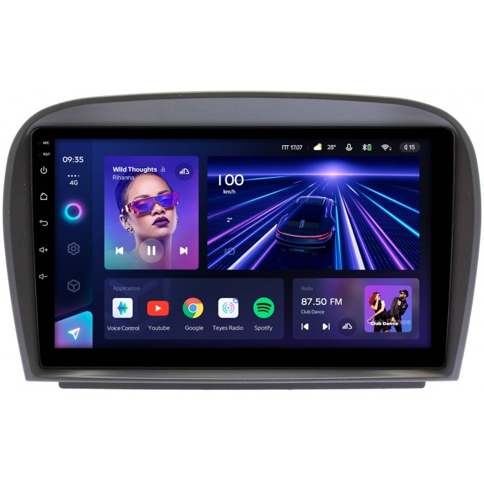 Штатная магнитола Mercedes SL-klasse V (R230) 2001-2011 Teyes CC3 360 9 дюймов 6/128 RM-9403 на Android 10 (4G-SIM, DSP, QLed)