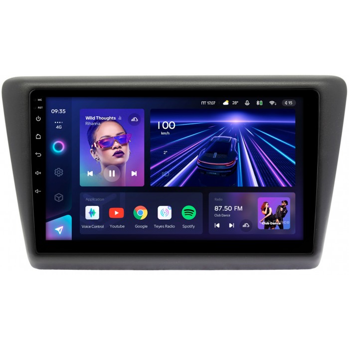 Штатная магнитола Skoda Rapid 2012-2020 Teyes CC3 360 9 дюймов 6/128 RM-9417 на Android 10 (4G-SIM, DSP, QLed)
