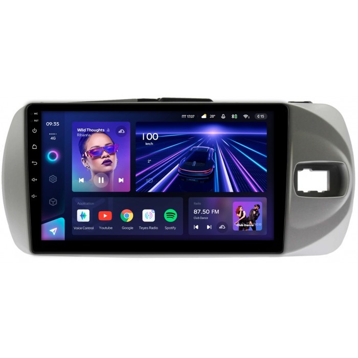 Штатная магнитола Toyota Vitz III (XP130) 2014-2019 Teyes CC3 360 9 дюймов 6/128 RM-9432 на Android 10 (4G-SIM, DSP, QLed)