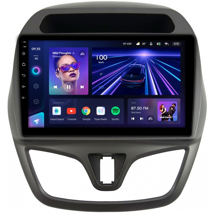 Штатная магнитола Chevrolet Spark IV 2015-2018 Teyes CC3 9 дюймов 3/32 RM-9-1235 на Android 10 (4G-SIM, DSP, QLed)