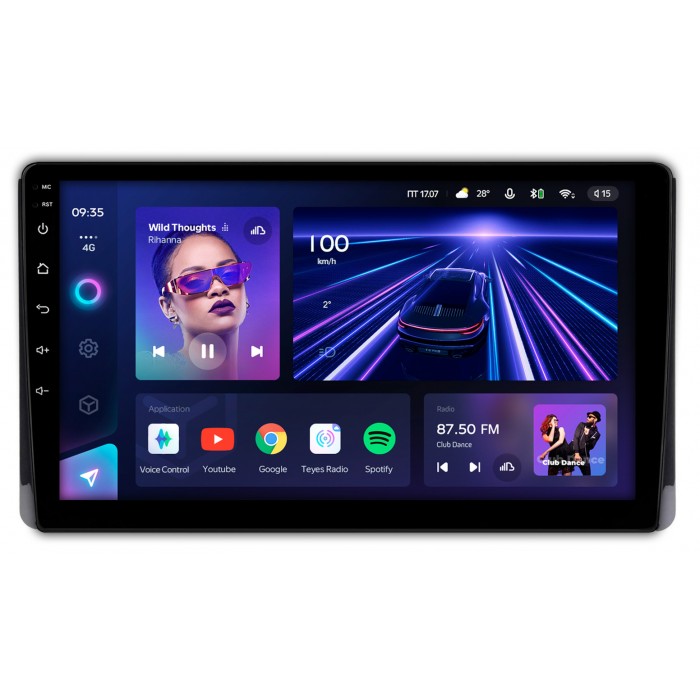 Штатная магнитола Toyota Highlander (U70) (2019-2022) Teyes CC3 9 дюймов 3/32 RM-9-1439 на Android 10 (4G-SIM, DSP, QLed)