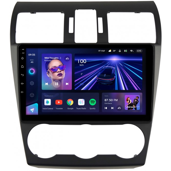 Штатная магнитола Subaru Forester 4, Impreza 4, XV (2011-2016) Teyes CC3 9 дюймов 3/32 RM-9-1518 на Android 10 (4G-SIM, DSP, QLed)