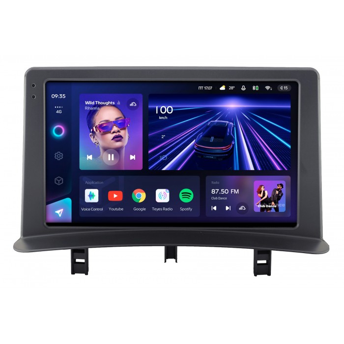 Штатная магнитола Renault Clio 3 (2005-2014) Teyes CC3 9 дюймов 3/32 RM-9-2486 на Android 10 (4G-SIM, DSP, QLed)
