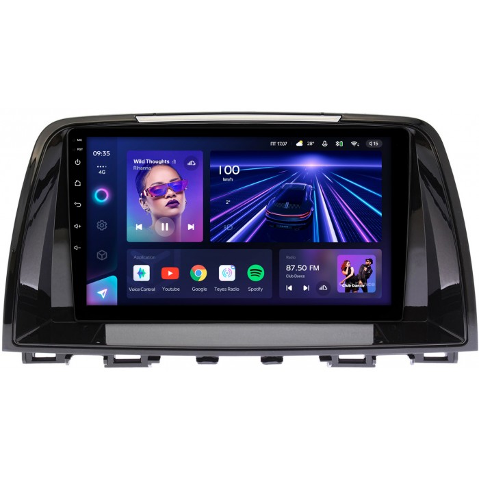 Штатная магнитола Mazda 6 (GJ) (2012-2015) Teyes CC3 9 дюймов 4/64 RM-9-435 на Android 10 (4G-SIM, DSP, QLed)