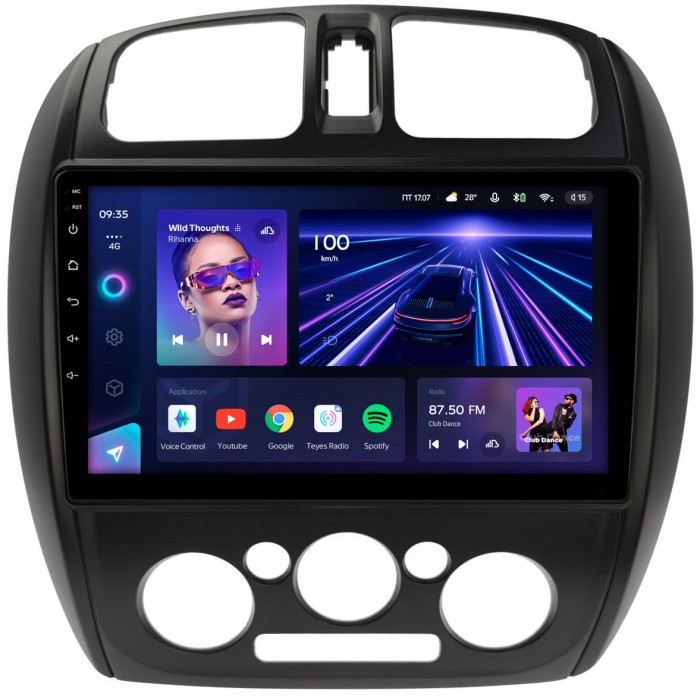 Штатная магнитола Mazda Familia (Y11) (1999-2008) (для авто с кондиционером) Teyes CC3 2K 9.5 дюймов 6/128 RM-9-047 на Android 10 (4G-SIM, DSP, QLed)