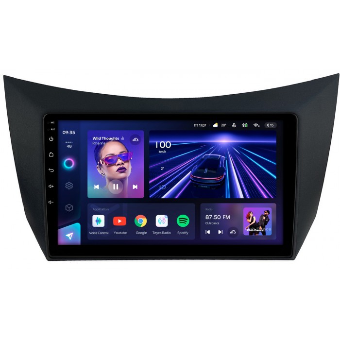Штатная магнитола Lifan Smily I (320) 2008-2014 Teyes CC3 9 дюймов 6/128 RM-9-1352 на Android 10 (4G-SIM, DSP, QLed)
