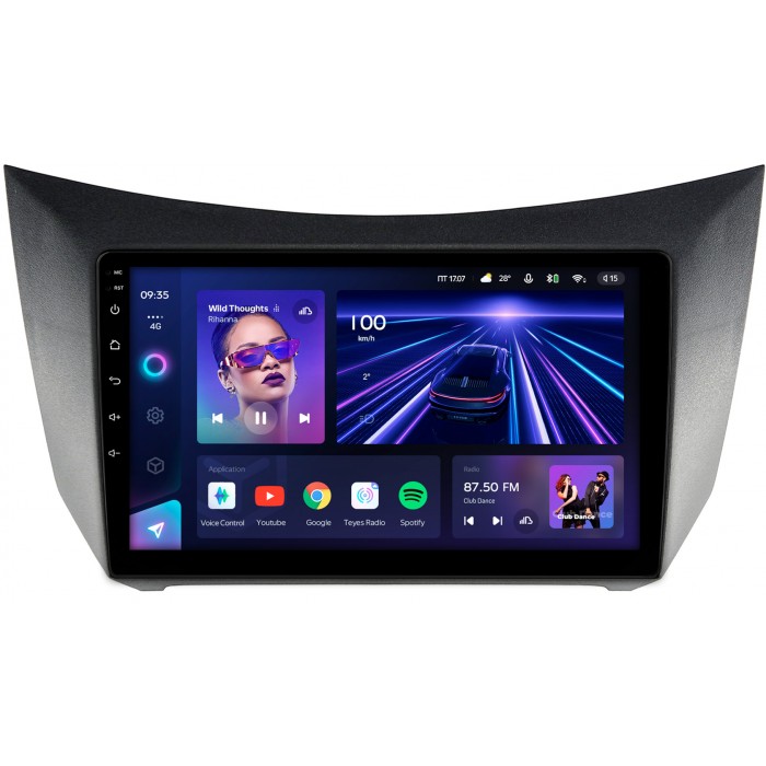 Штатная магнитола Lifan Smily I (320) 2008-2014 Teyes CC3 9 дюймов 6/128 RM-9-1972 на Android 10 (4G-SIM, DSP, QLed)
