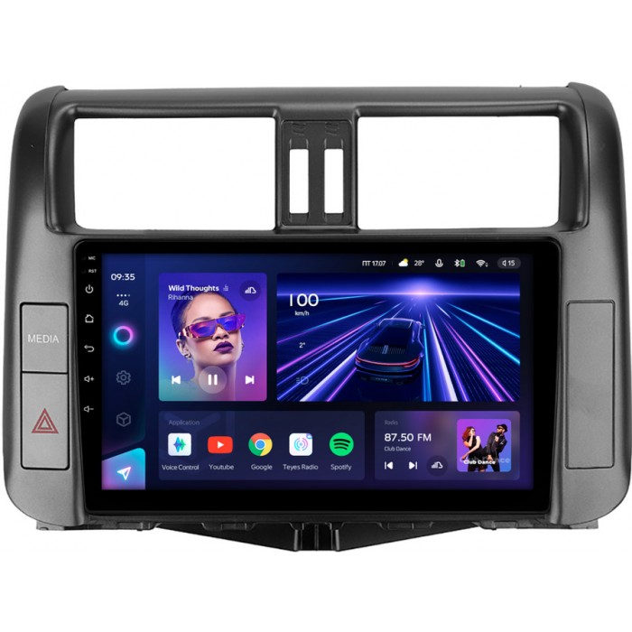 Штатная магнитола Toyota LC Prado 150 2009-2013 (для авто с круговым обзором) Teyes CC3 9 дюймов 6/128 RM-9-2750 на Android 10 (4G-SIM, DSP, QLed)