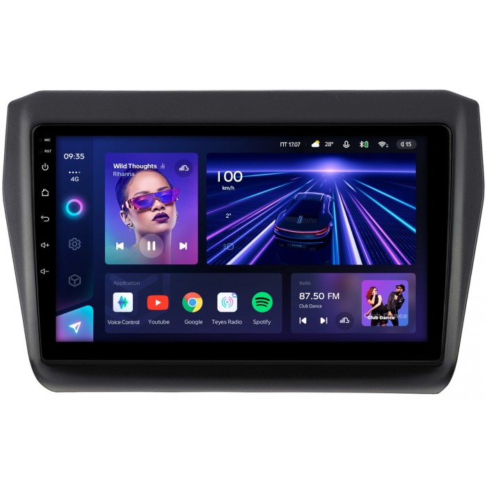 Штатная магнитола Suzuki Swift V 2016-2022 Teyes CC3 9 дюймов 6/128 RM-9-4875 на Android 10 (4G-SIM, DSP, QLed)