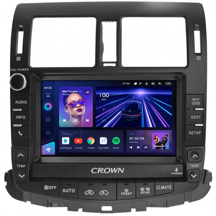 Штатная магнитола Toyota Crown (S200) (2008-2012) (Для авто c монитором и 6 CD) Teyes CC3 2K 9.5 дюймов 6/128 RM-9-5377 на Android 10 (4G-SIM, DSP, QLed)