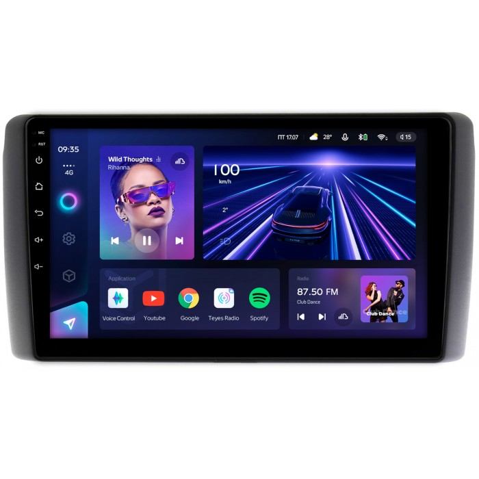 Штатная магнитола Nissan Leaf (2010-2017) Teyes CC3 2K 9.5 дюймов 6/128 RM-9-NI127N на Android 10 (4G-SIM, DSP, QLed)