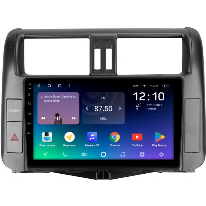 Штатная магнитола Toyota LC Prado 150 2009-2013 (для авто с круговым обзором) Teyes SPRO PLUS 9 дюймов 4/64 RM-9-2750 на Android 10 (4G-SIM, DSP, IPS)