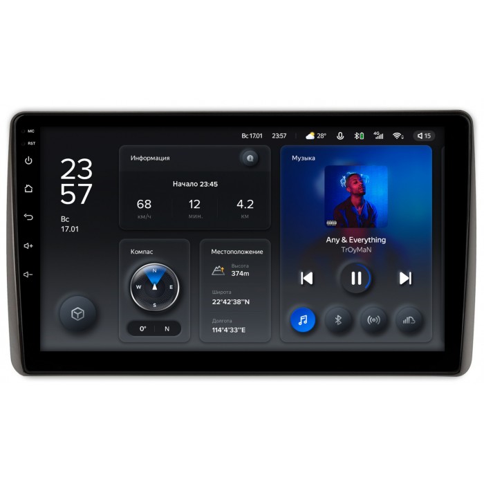 Штатная магнитола Toyota Highlander (U70) (2019-2022) Teyes X1 10 дюймов 2/32 RM-10-1440 на Android 10 (4G-SIM, DSP)