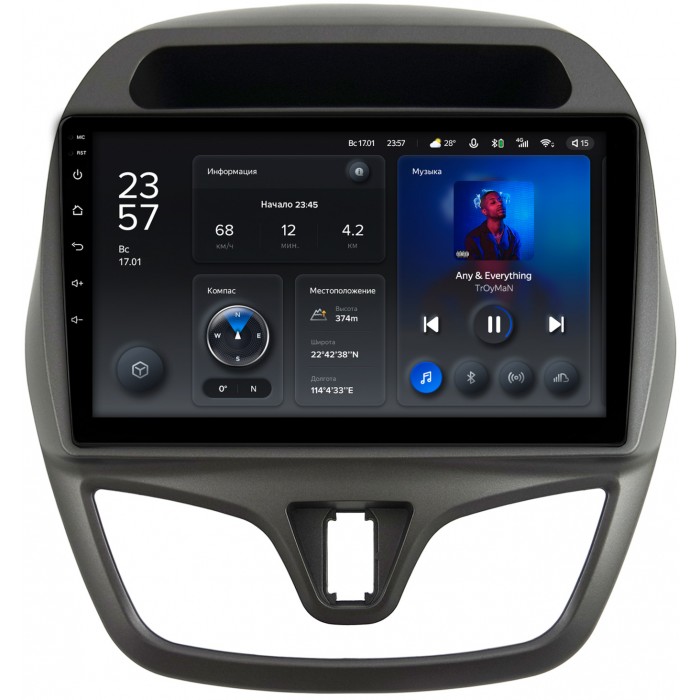 Штатная магнитола Chevrolet Spark IV 2015-2018 Teyes X1 9 дюймов 2/32 RM-9-1235 на Android 10 (4G-SIM, DSP)