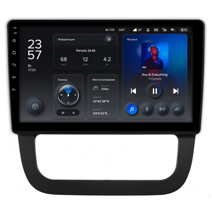 Штатная магнитола Volkswagen Jetta 2005-2011 (с климат-контролем) Teyes X1 WIFI 10 дюймов 2/32 RM-10-1681 на Android 8.1 (DSP, IPS, AHD)