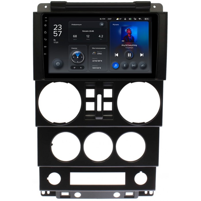Штатная магнитола Jeep Wrangler 3 (JK) (2007-2010) (4 двери) Teyes X1 WIFI 9 дюймов 2/32 RM-9-023 на Android 8.1 (DSP, IPS, AHD)