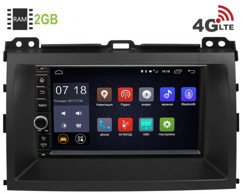 Toyota LC Prado 120 2002-2009 Canbox 2871-RP-TYLP12X-12 Android 8.1 (4G LTE 2GB)