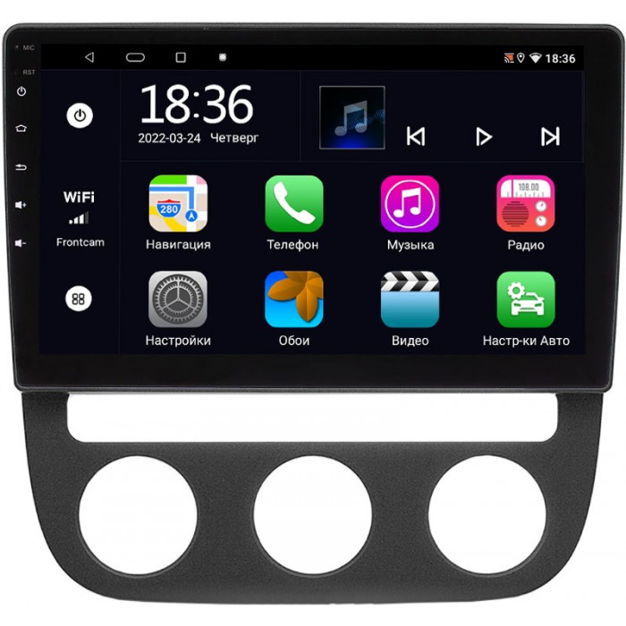 Штатная магнитола OEM MT10-1308 для Volkswagen Jetta 2005-2011 (с климат-контролем) на Android 10 CarPlay