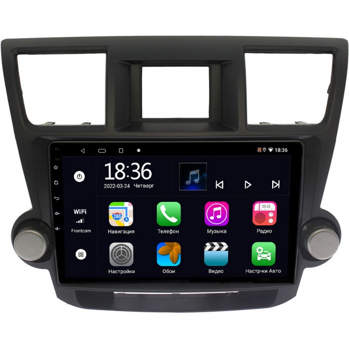 Штатная магнитола OEM MX10-1087 для Toyota Highlander (U40) 2007-2013 (тип 2) на Android 10 CarPlay