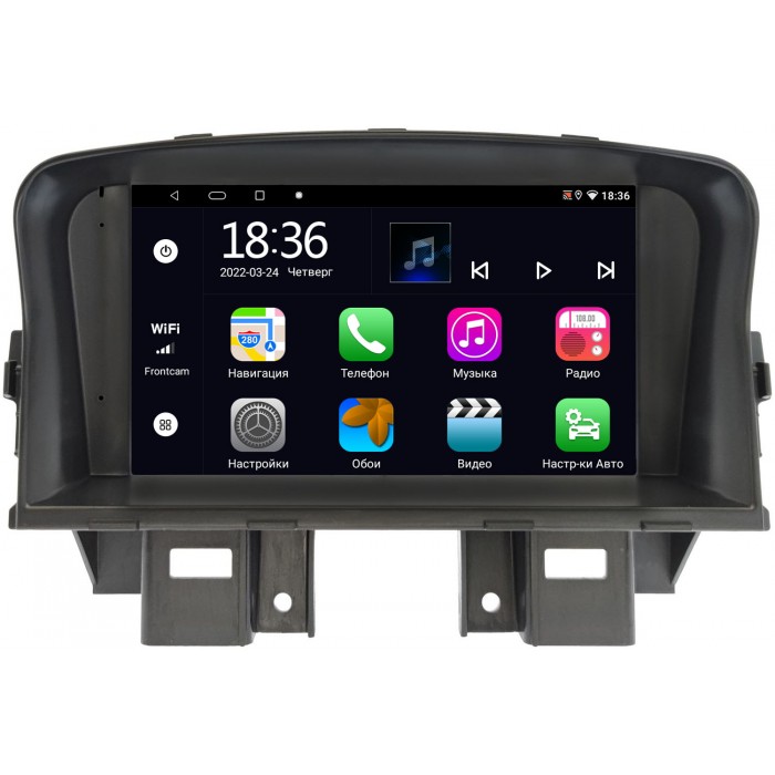 Штатная магнитола Chevrolet Cruze (2008-2012) (взамен верхнего экрана) OEM 4/64 на Android 10 CarPlay (MX7-RP-098-472)