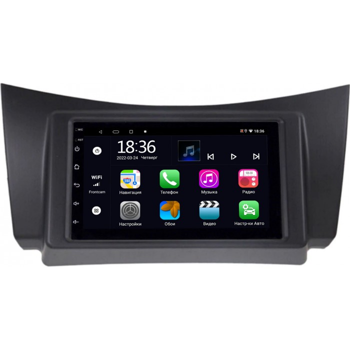 Магнитола в штатное место 2 din Lifan Smily I (320) 2008-2014 (черная) OEM 4/64 на Android 10 CarPlay (MX7-RP-11-452-343)