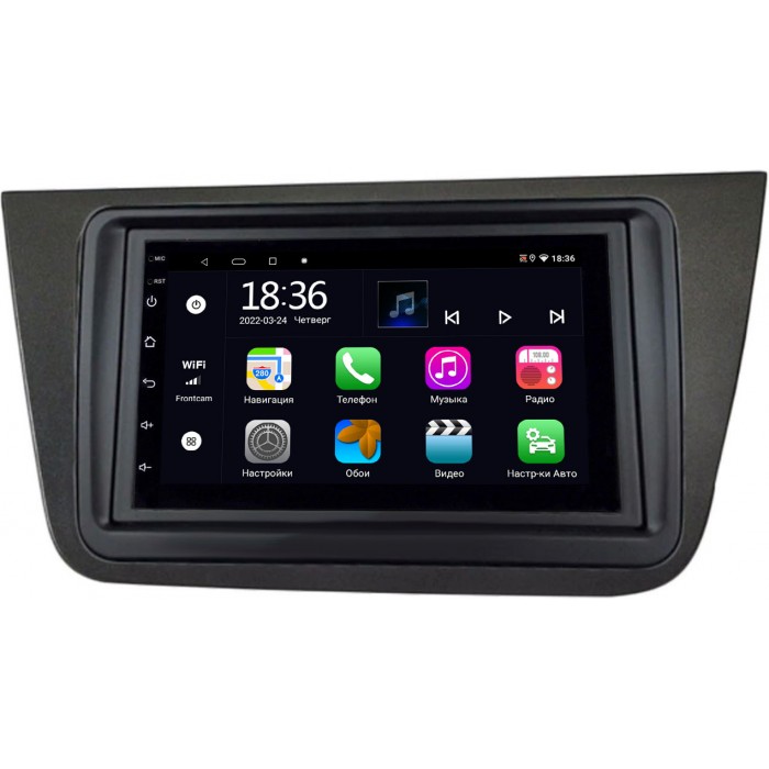 Магнитола в штатное место 2 din Seat Altea I 2004-2015 (черная) OEM 2/32 на Android 10 CarPlay (MT7-RP-11-582-389)