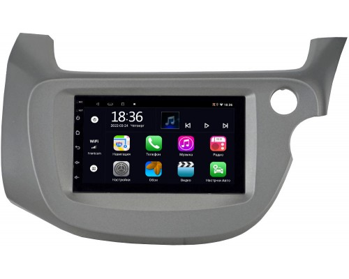 Honda Fit II 2007-2014 (правый руль) серебро OEM 2/32 на Android 10 CarPlay (MT7-RP-11-671-274)