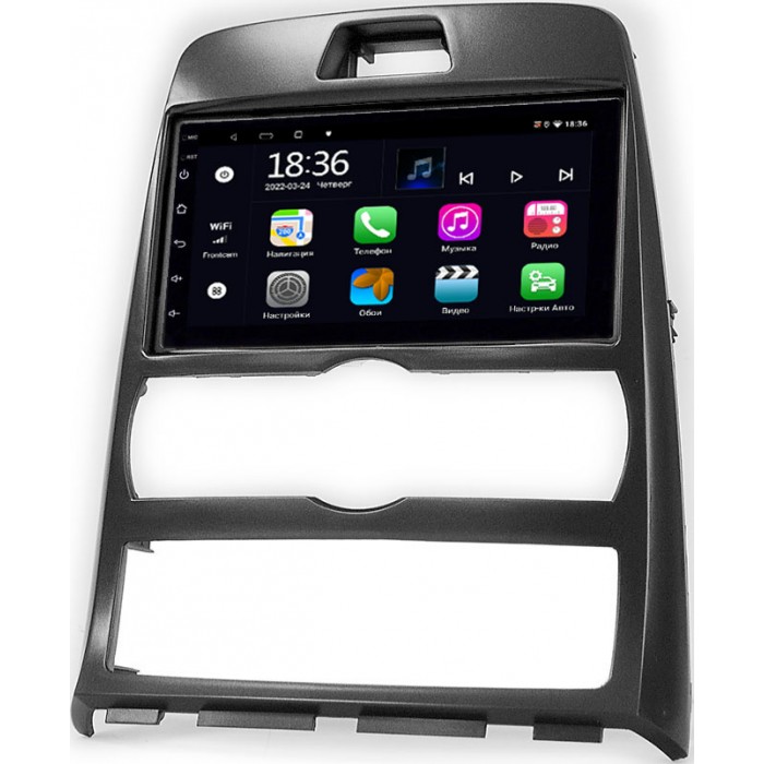 Магнитола в штатное место 2 din Hyundai Genesis Coupe (2009-2012) с климат-контролем (черная) OEM 2/32 на Android 10 CarPlay (MT7-RP-11-678-309)